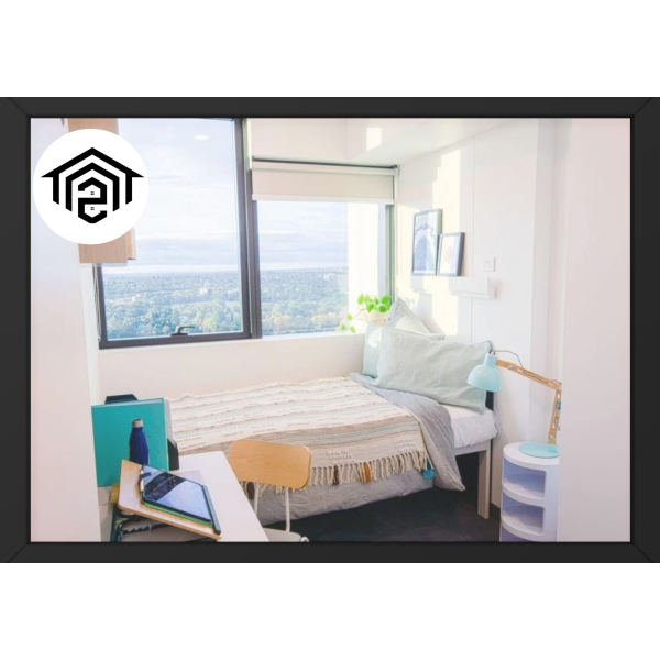 Modern Single Room in a 4-Bedroom Shared Apartment with Stylish Bathrooms and Kitchenette in Adelaide Student Housing