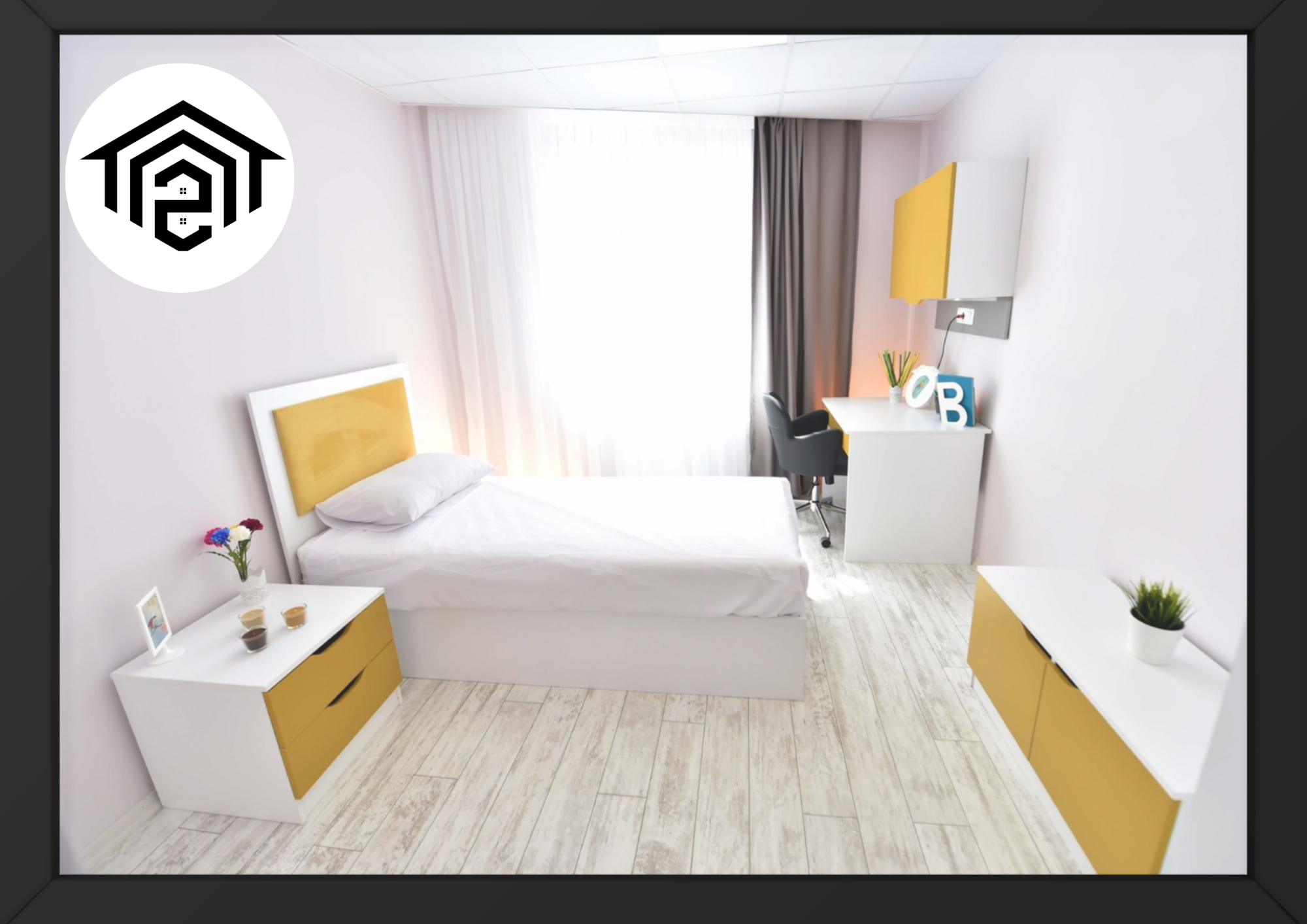 Affordable and Modern Design One Person Room for Student in Turkey 2 Affordable and Modern Design One Person Room for Student in Turkey 2