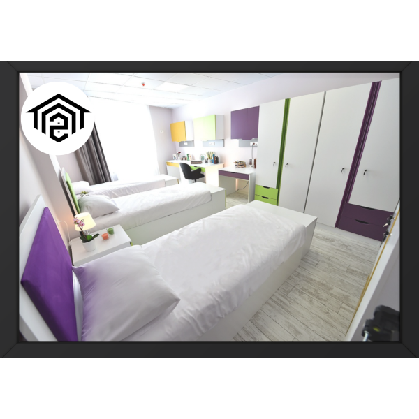 Modern and Comfortable 3 Person Rooms for Students in Turkey- All-Inclusive Amenities Included
