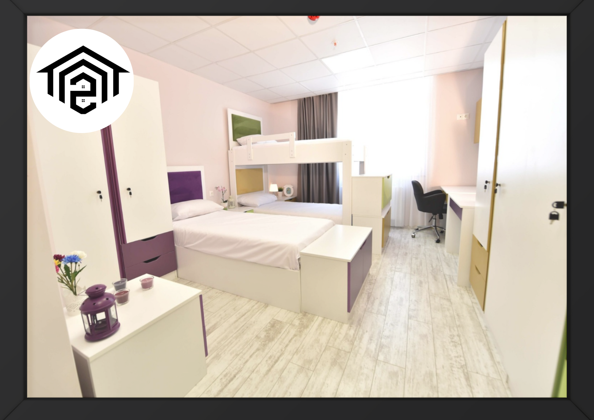 Modern Design and Cozy Student Accommodation for 3-Person Bunk Room Experience in Turkey 2 Modern Design and Cozy Student Accommodation for 3-Person Bunk Room Experience in Turkey 2