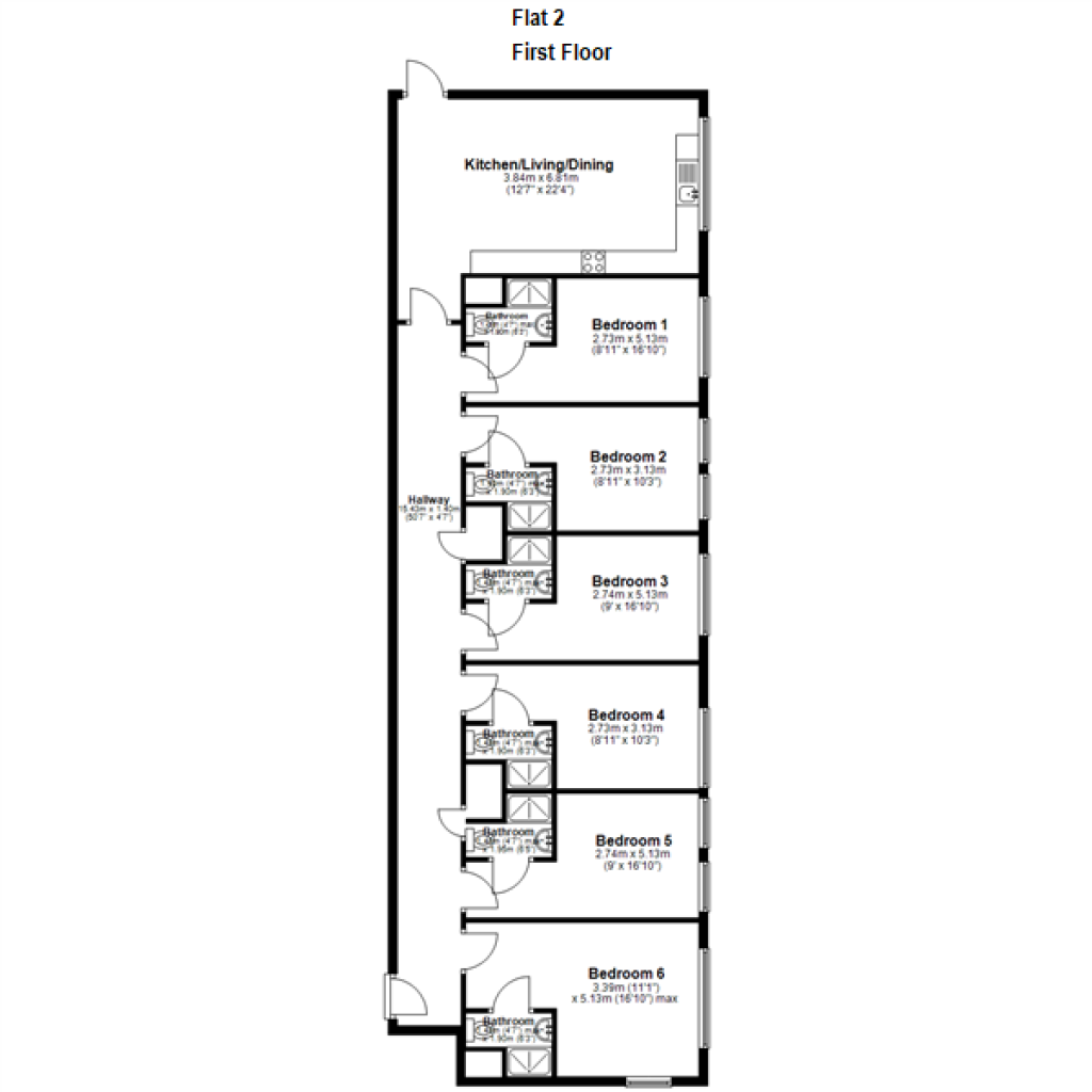 The Student Hideout (6 Bed Shared Flat), Market Square, City Centre, NG1 39